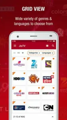 JioTV android App screenshot 1